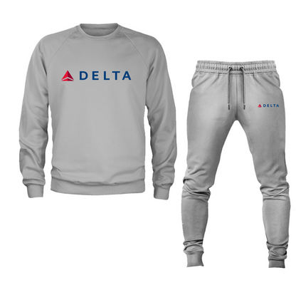 Men's Delta Airlines Crewneck Sweatshirt Joggers Suit