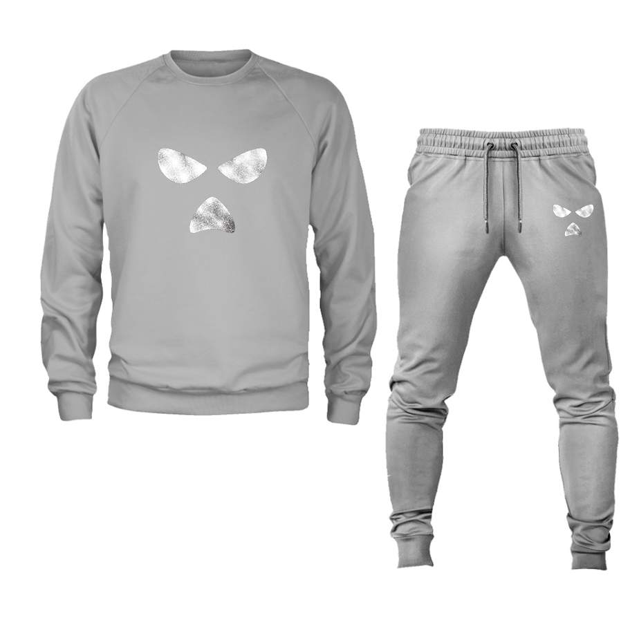 Men's Knee Cap Fine Art Crewneck Sweatshirt Joggers Suit