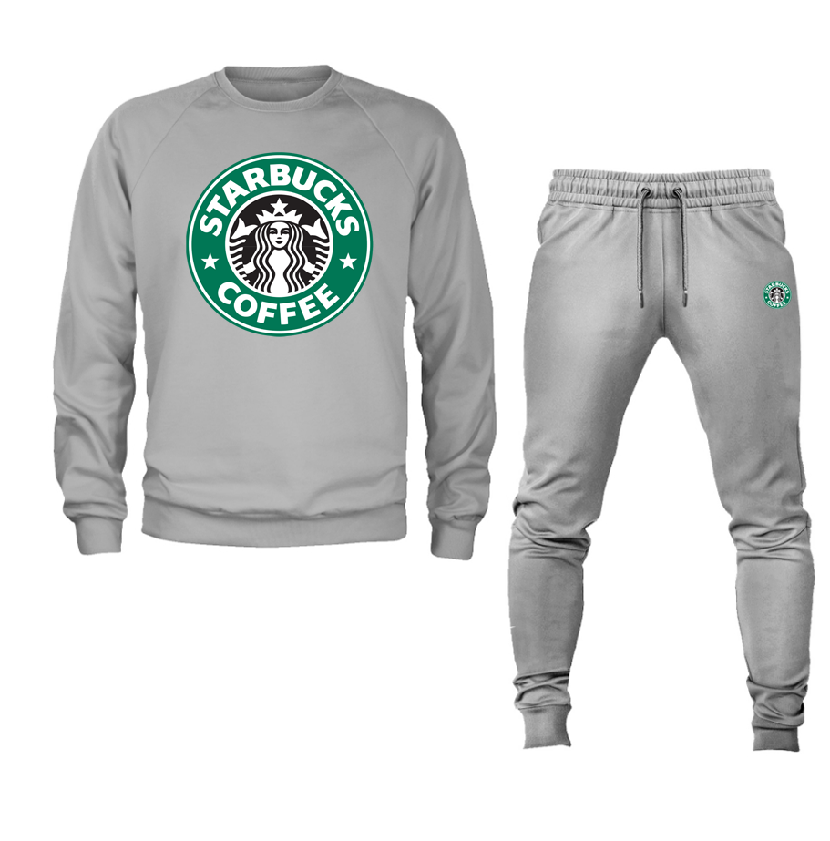 Men's Starbucks Coffee Crewneck Sweatshirt Joggers Suit – Tee