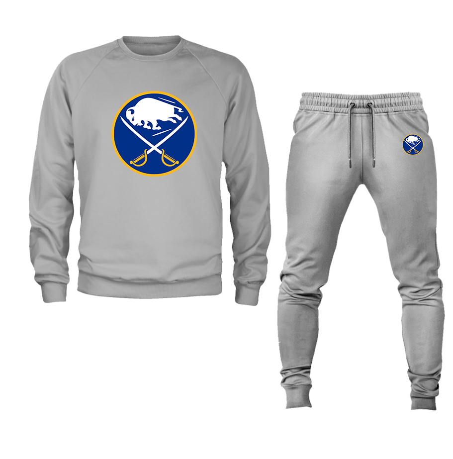 Men's NHL Buffalo Sabres Crewneck Sweatshirt Joggers Suit – Tee