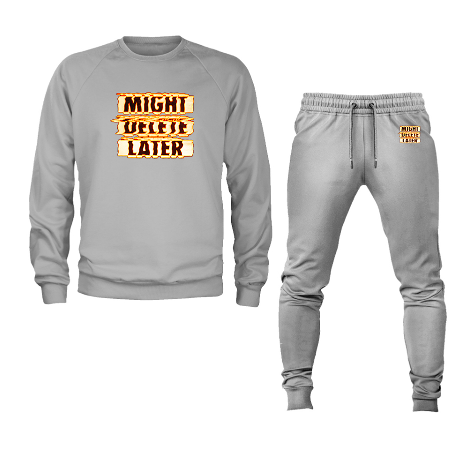 Men's Might Delete Later - J Cole Crewneck Sweatshirt Joggers Suit