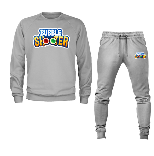 Men's Bubble Shooter Crewneck Sweatshirt Joggers Suit