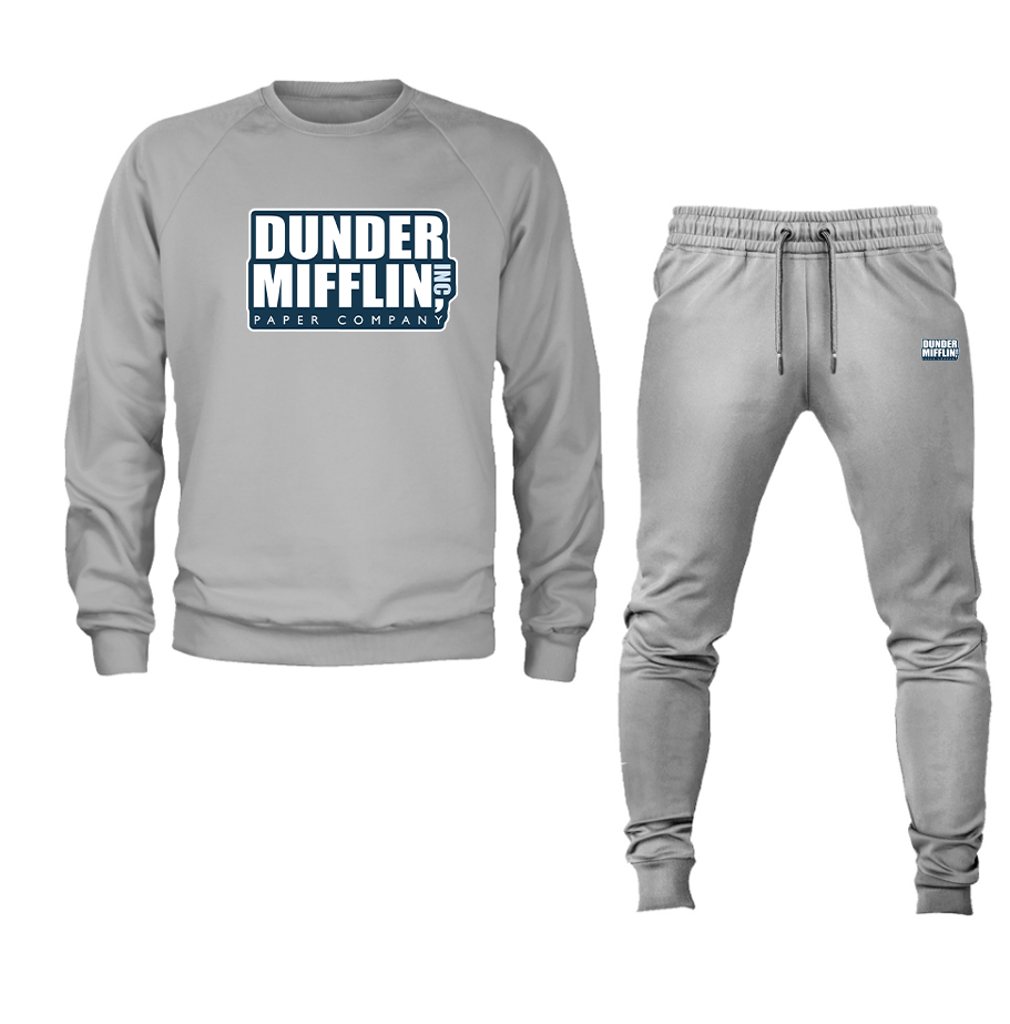 Men's Dunder Mifflin Crewneck Sweatshirt Joggers Suit