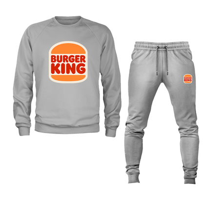 Men's Burger King Crewneck Sweatshirt Joggers Suit