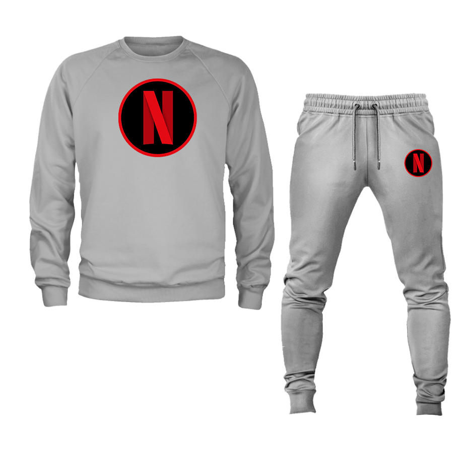 Men's Netflix Crewneck Sweatshirt Joggers Suit