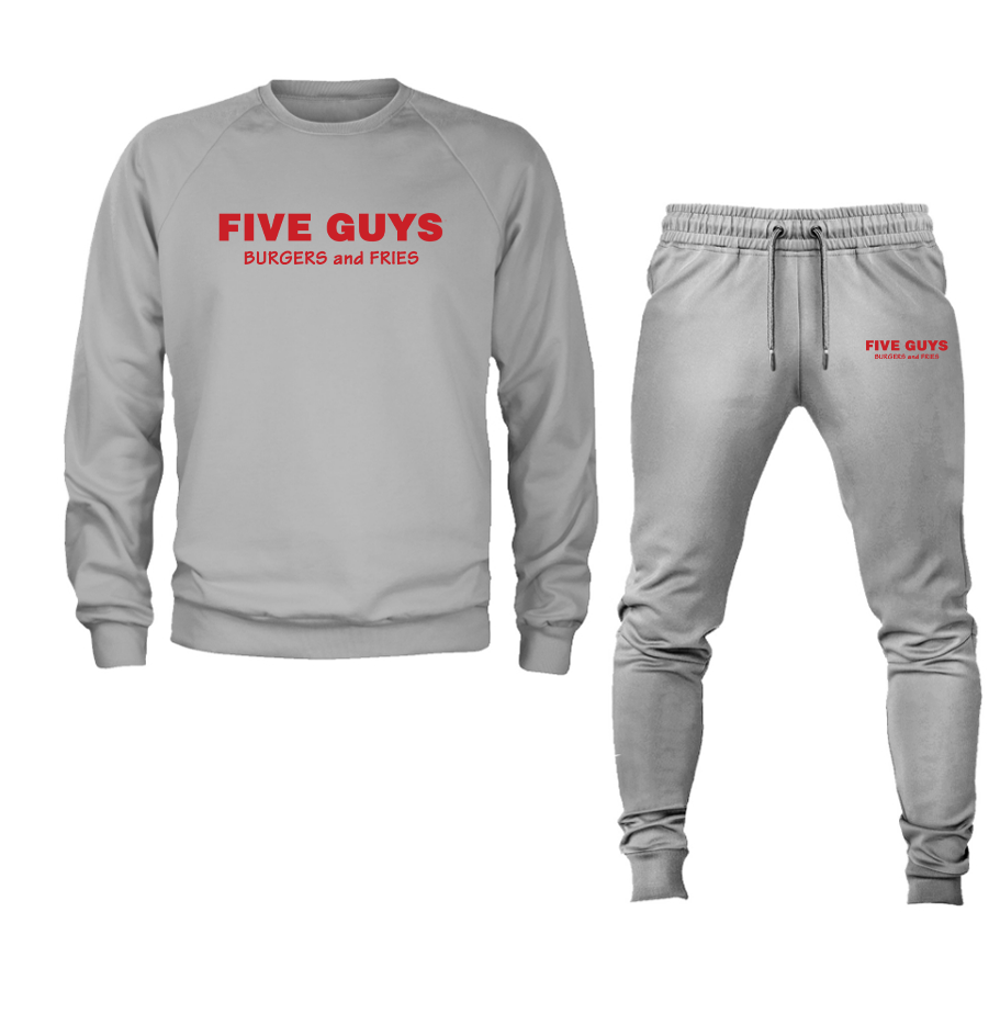 Men's Five Guys Crewneck Sweatshirt Joggers Suit