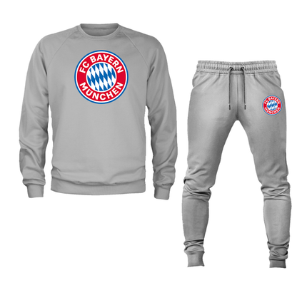 Men's FC Bayern Munich Crewneck Sweatshirt Joggers Suit