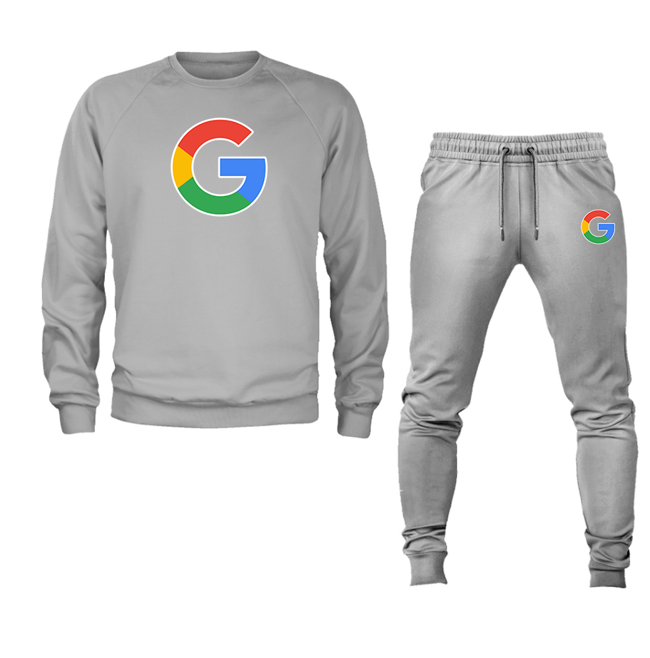 Men's Google Crewneck Sweatshirt Joggers Suit