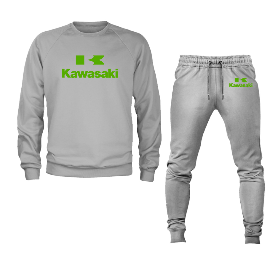 Men's Kawasaki Bike Motorcycle Crewneck Sweatshirt Joggers Suit