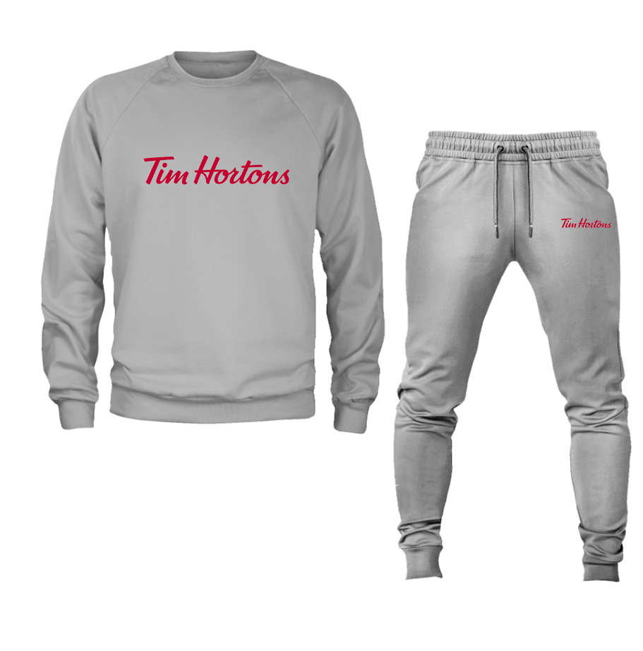 Men's Tim Hortons Crewneck Sweatshirt Joggers Suit