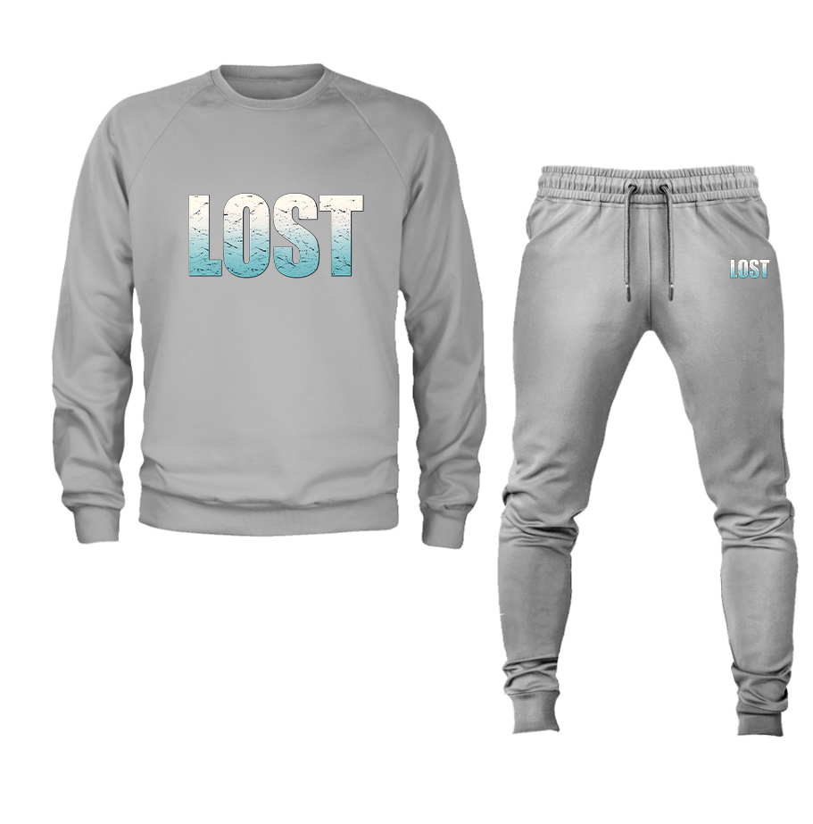 Men's Lost Crewneck Sweatshirt Joggers Suit