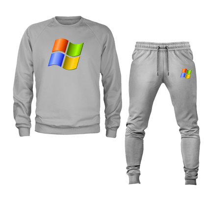 Men's Microsoft Crewneck Sweatshirt Joggers Suit