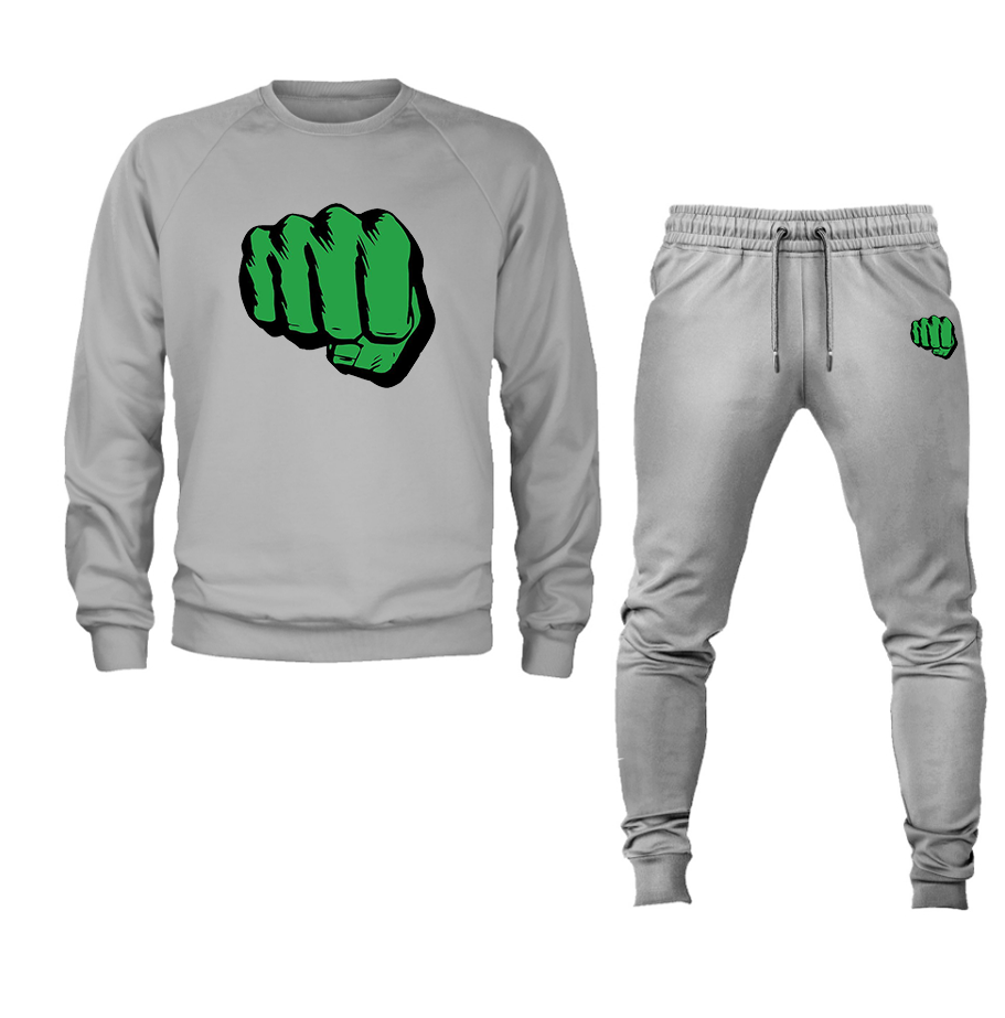 Men's Hulk Punch Crewneck Sweatshirt Joggers Suit