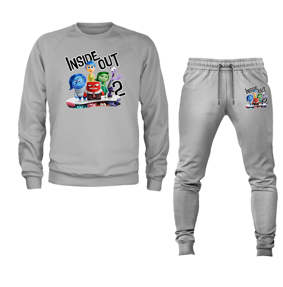 Men's Inside Out 2 Crewneck Sweatshirt Joggers Suit