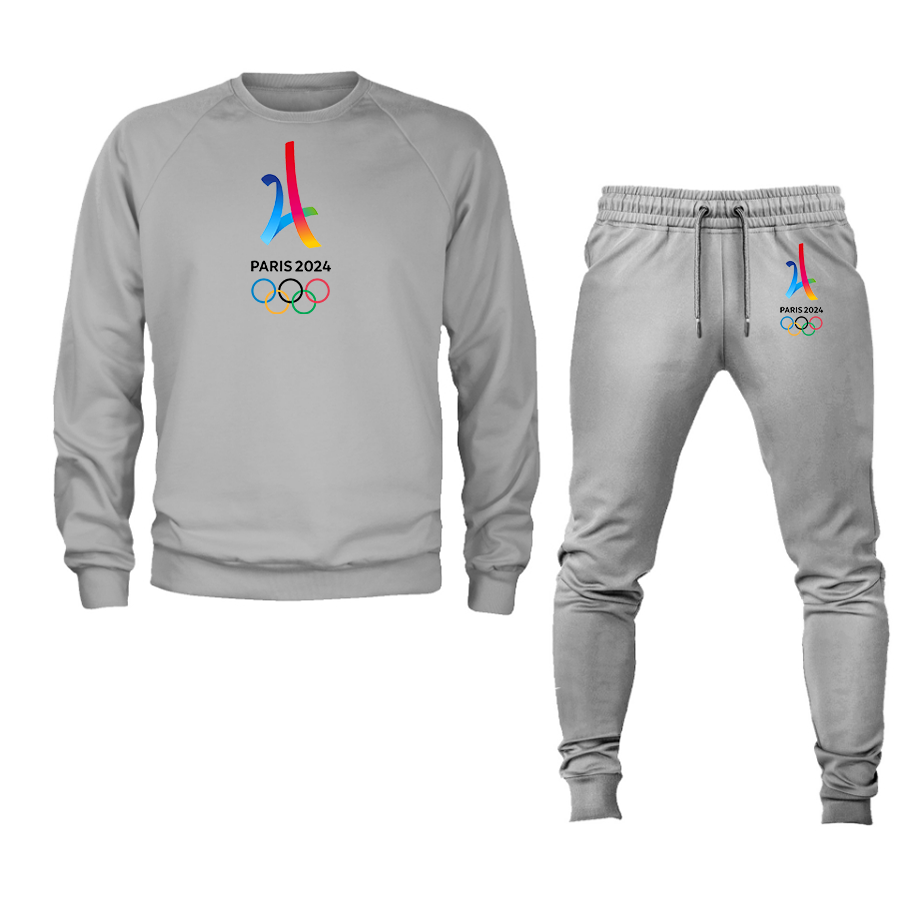 Unisex Paris 2024 Olympics Crewneck Sweatshirt Joggers Suit