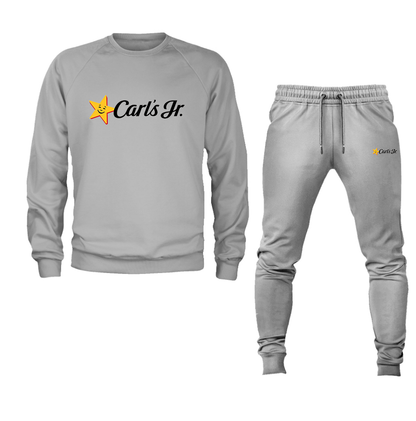 Men's Carl's Jr Crewneck Sweatshirt Joggers Suit