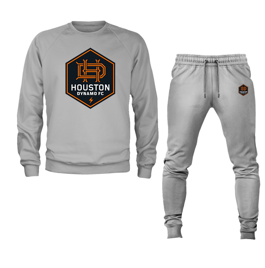 Men's Houston Dynamo FC Crewneck Sweatshirt Joggers Suit