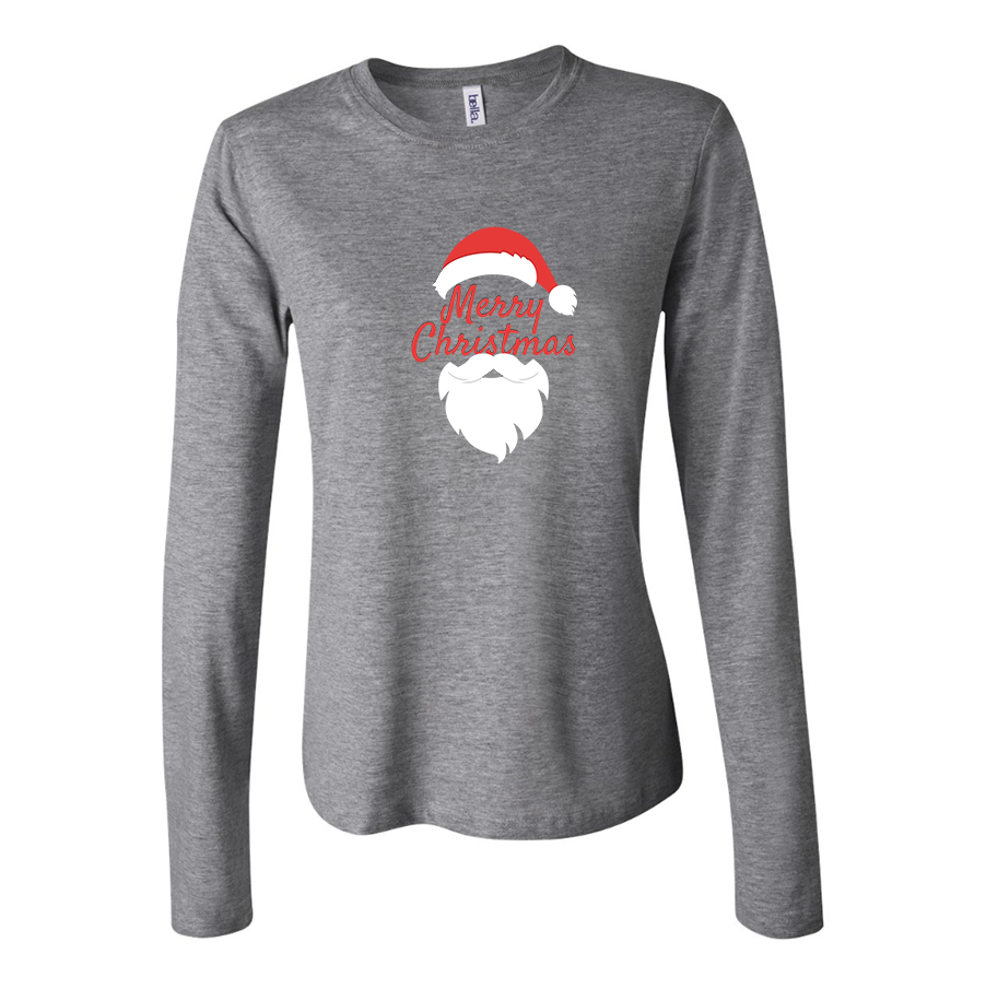 Women's Merry Christmas Santa Claus Long Sleeve T-Shirt