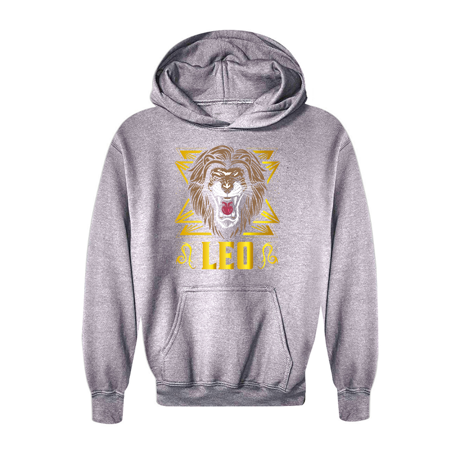 Youth's Leo Zodiac Sign Pullover Hoodie