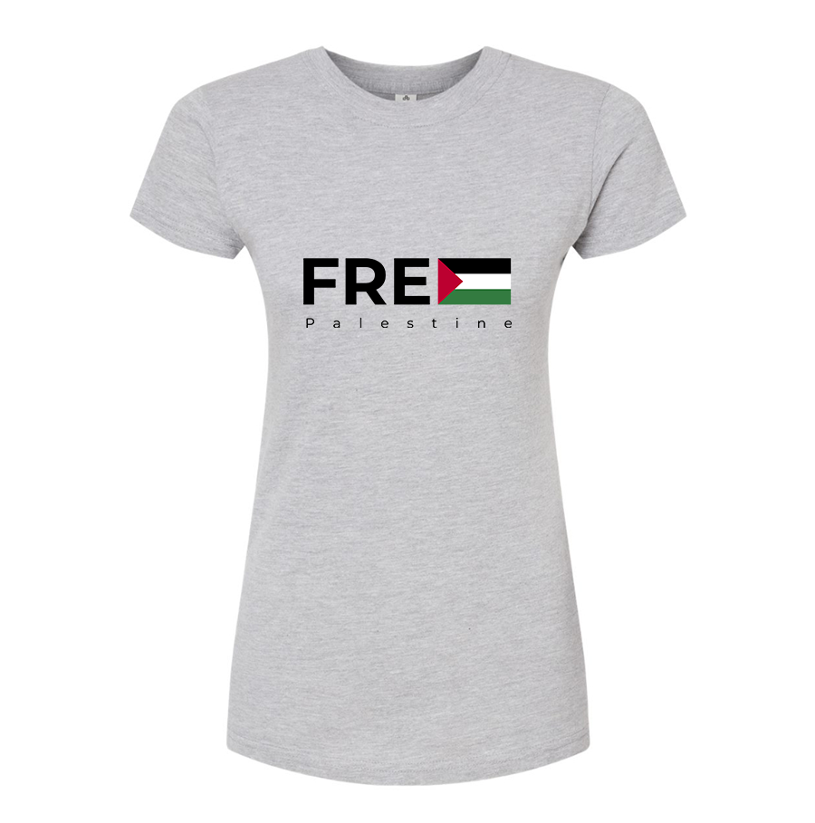 Women's Free Palestine Round Neck T-Shirt