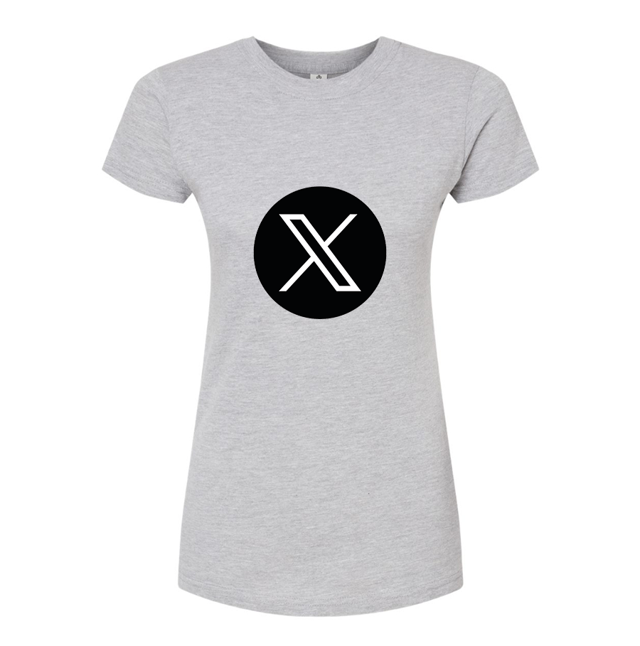 Women's Twitter X Round Neck T-Shirt
