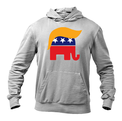 Men's Donald Trump Hair Elephant Pullover Hoodie