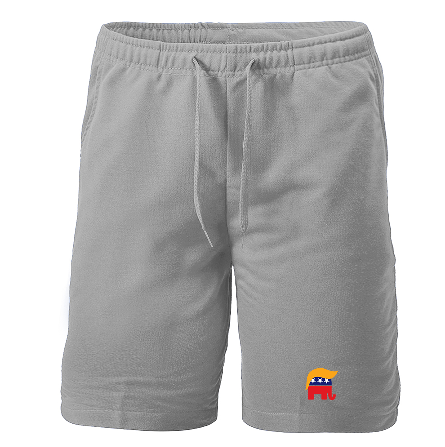 Men's Donald Trump Hair Elephant Athletic Fleece Shorts