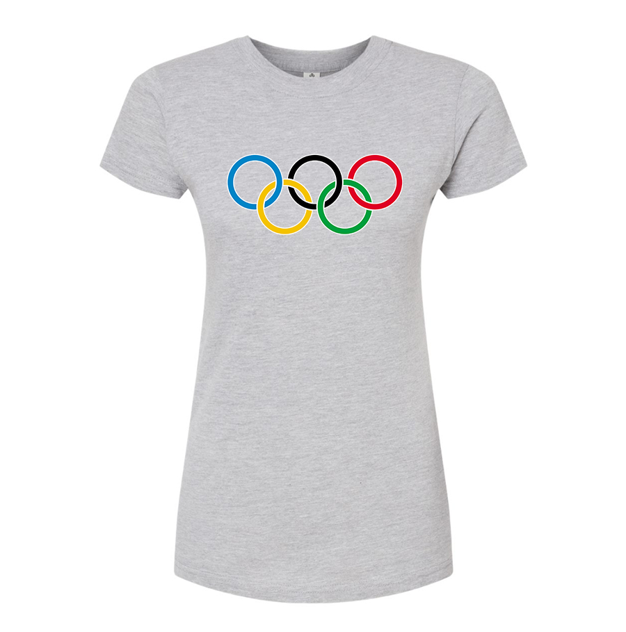 Women's Olympics Rings Round Neck T-Shirt