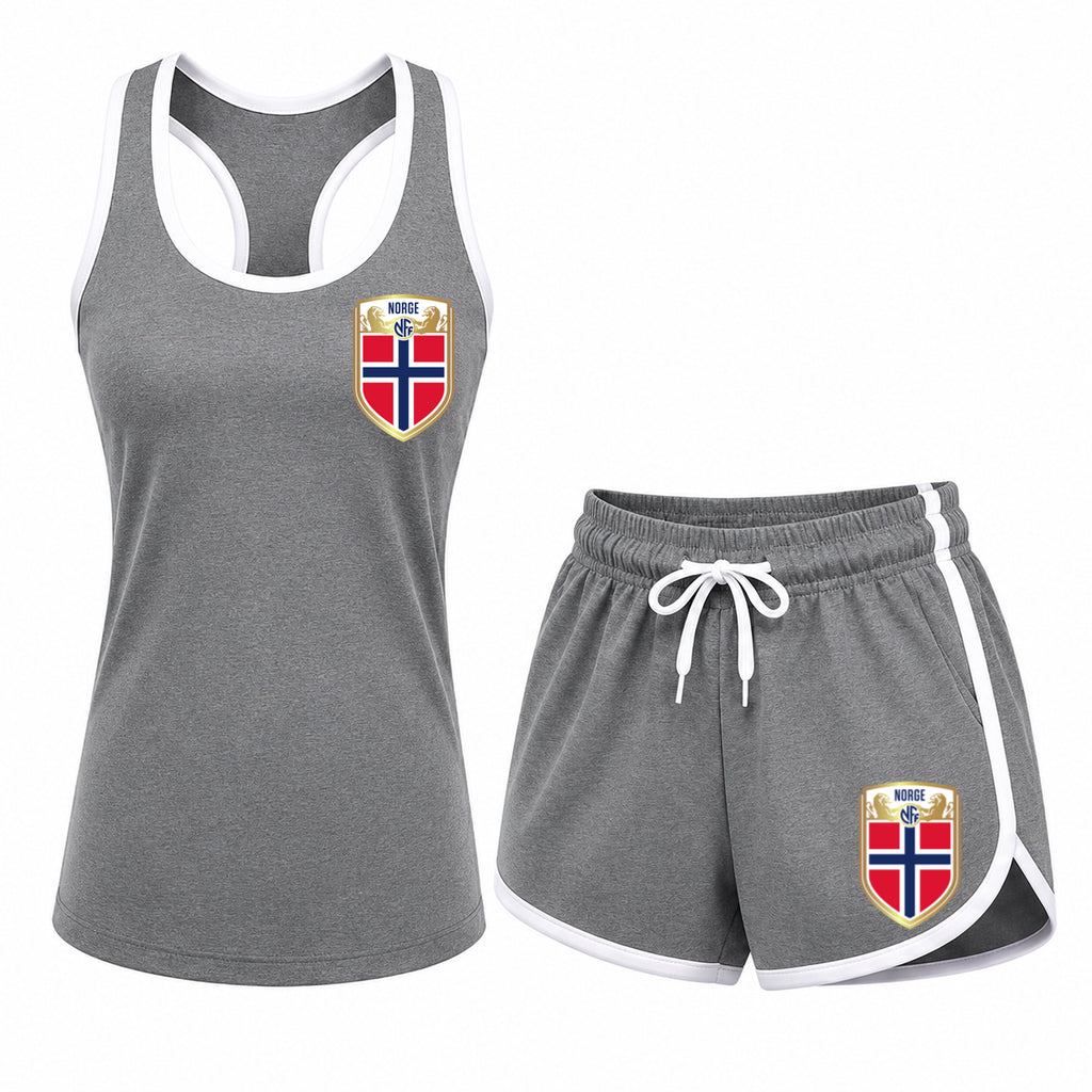 Women’s Norway Soccer Tanktop and Shorts Set