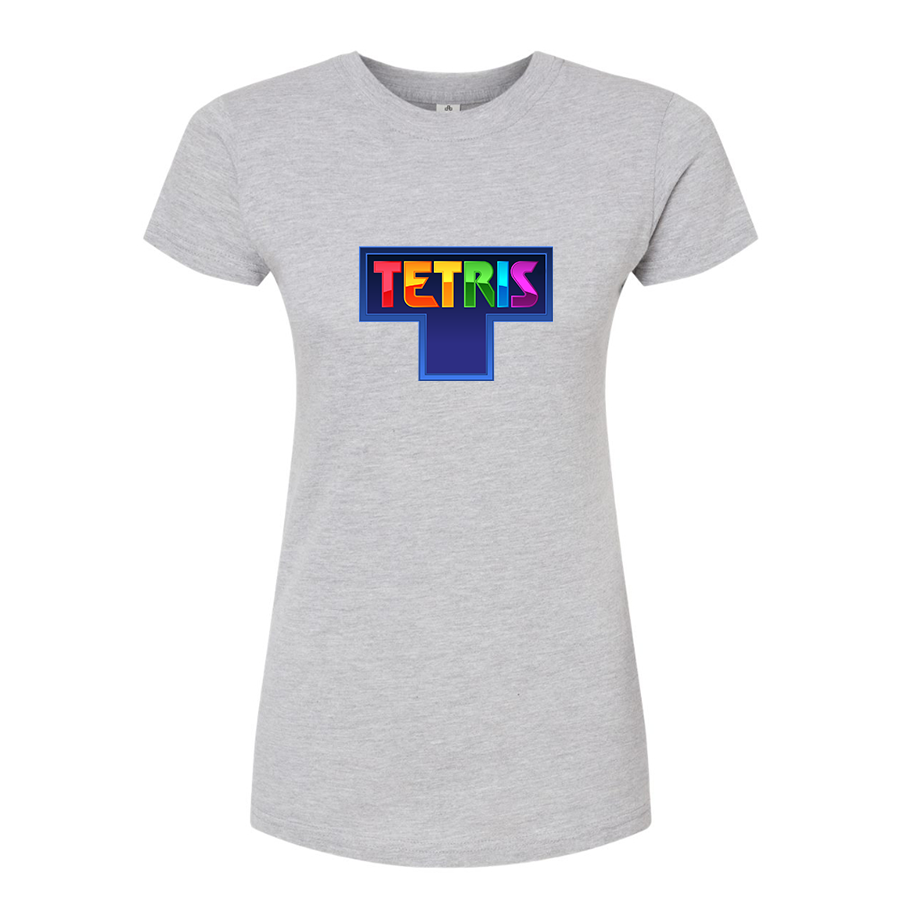 Women's Tetris Round Neck T-Shirt