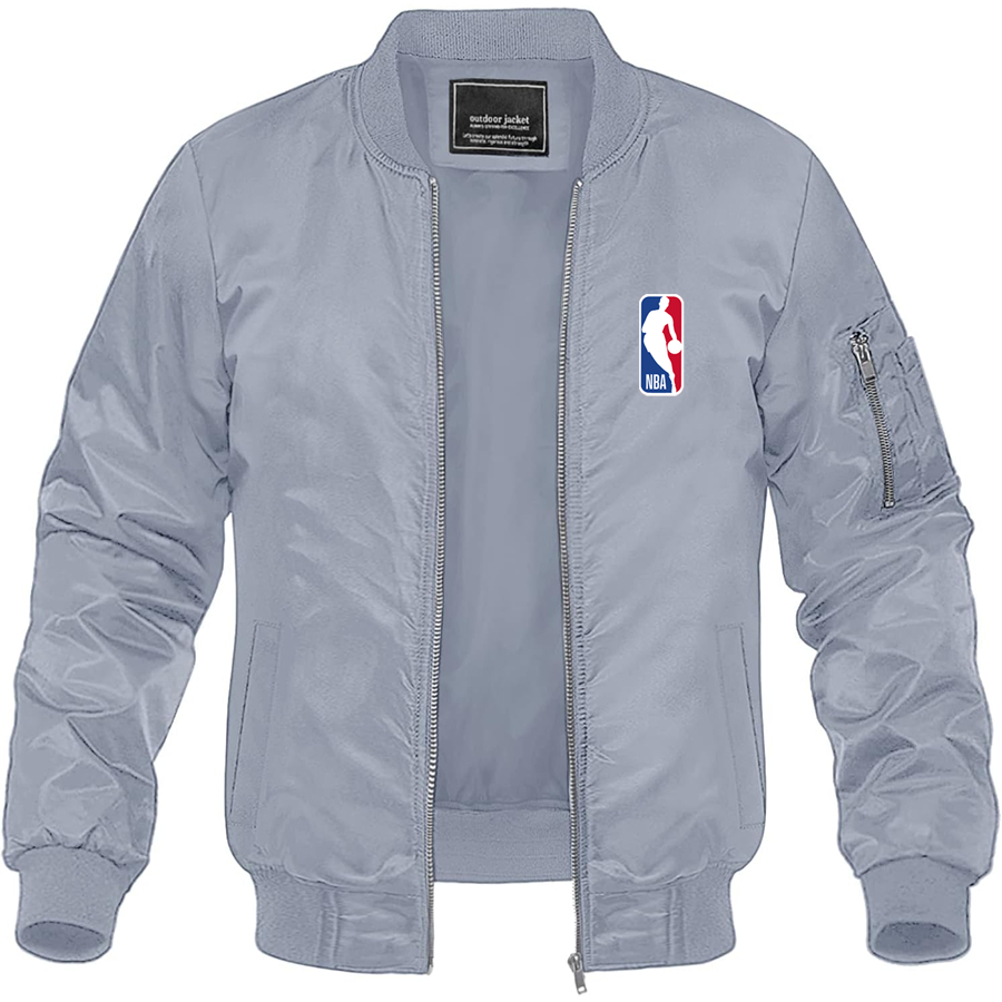 Men's NBA Lightweight Bomber Jacket Windbreaker Softshell Varsity Jacket Coat