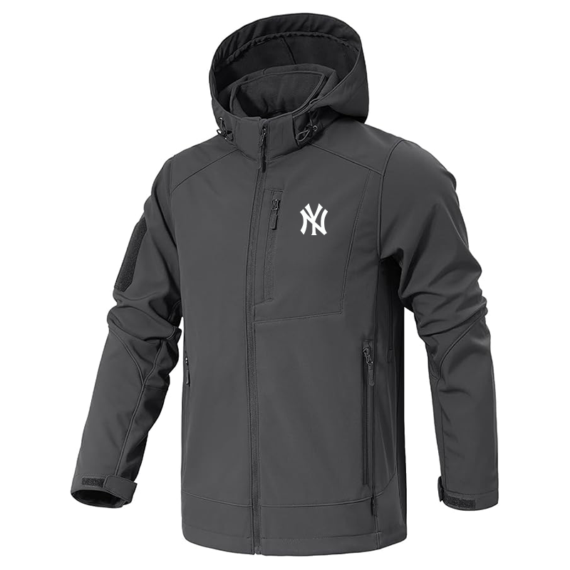 Men's  New York NY Yankees Jacket Waterproof Hooded Coats Tactical Soft Shell Jackets