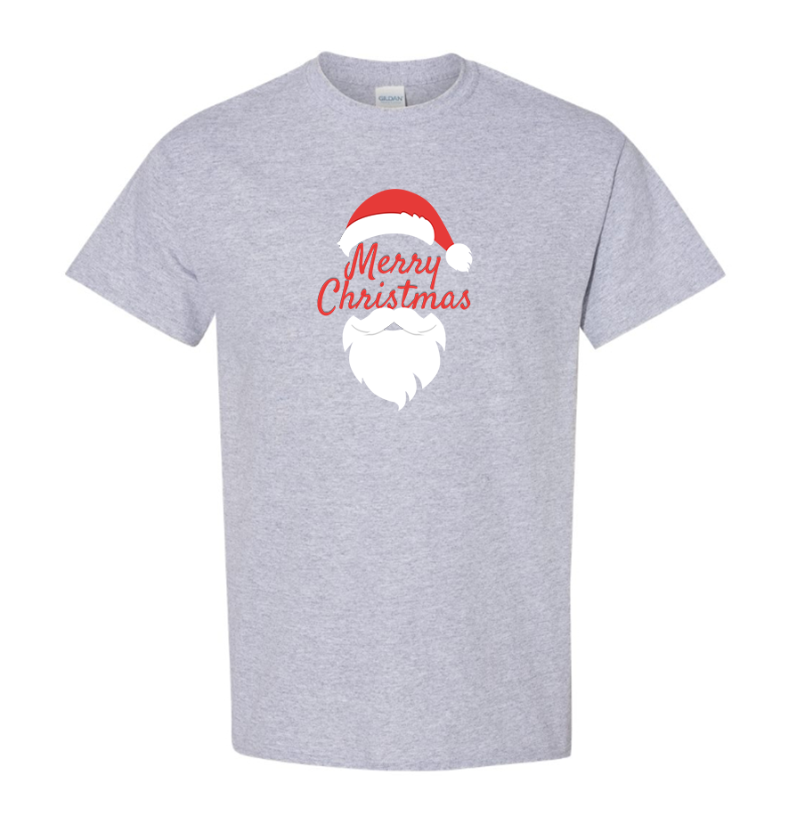 Men's Merry Christmas Santa Claus Cotton T-shirt