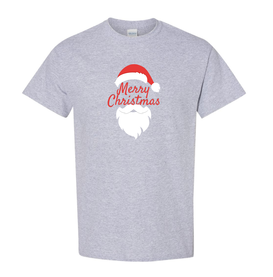 Men's Merry Christmas Santa Claus Cotton T-Shirt