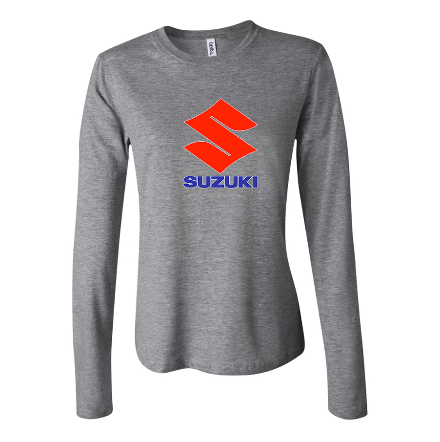 Women's Suzuki Bike Motorcycle Long Sleeve T-Shirt