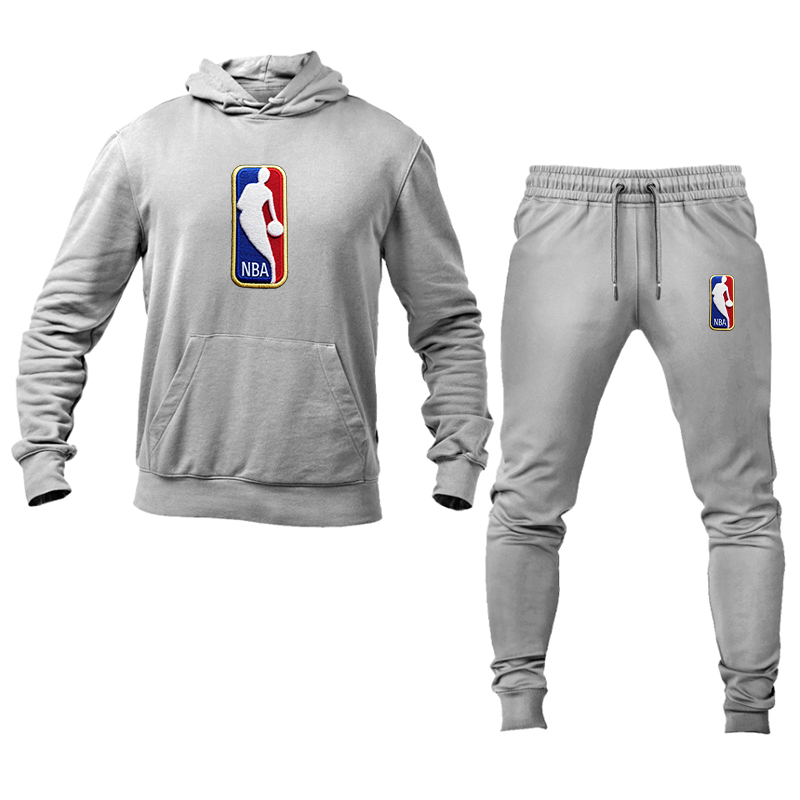 Men's NBA Embroidered Hoodie and Joggers Set