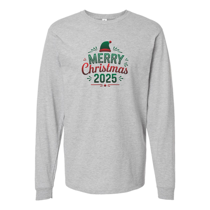 Youth's Merry Christmas 2025 Long sleeves T-Shirt