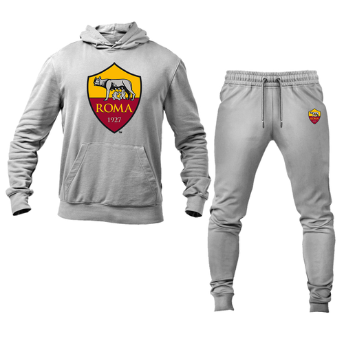 Men's AS Roma Hoodie and Joggers Set Pullover Hoodie