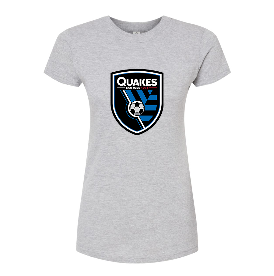 Women's San Joke Earthquakes Round Neck T-Shirt