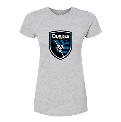 Women's San Joke Earthquakes Round Neck T-Shirt