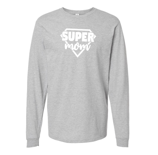 Men's  Super Mom  Long sleeves T-Shirt