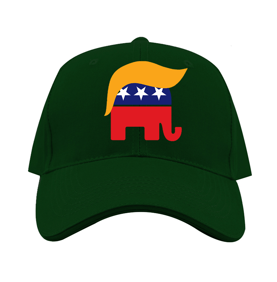 Donald Trump Hair Elephant Dad Baseball Cap Hat