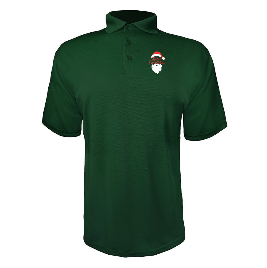 Men's Merry Christmas Santa Claus Polyester Polos