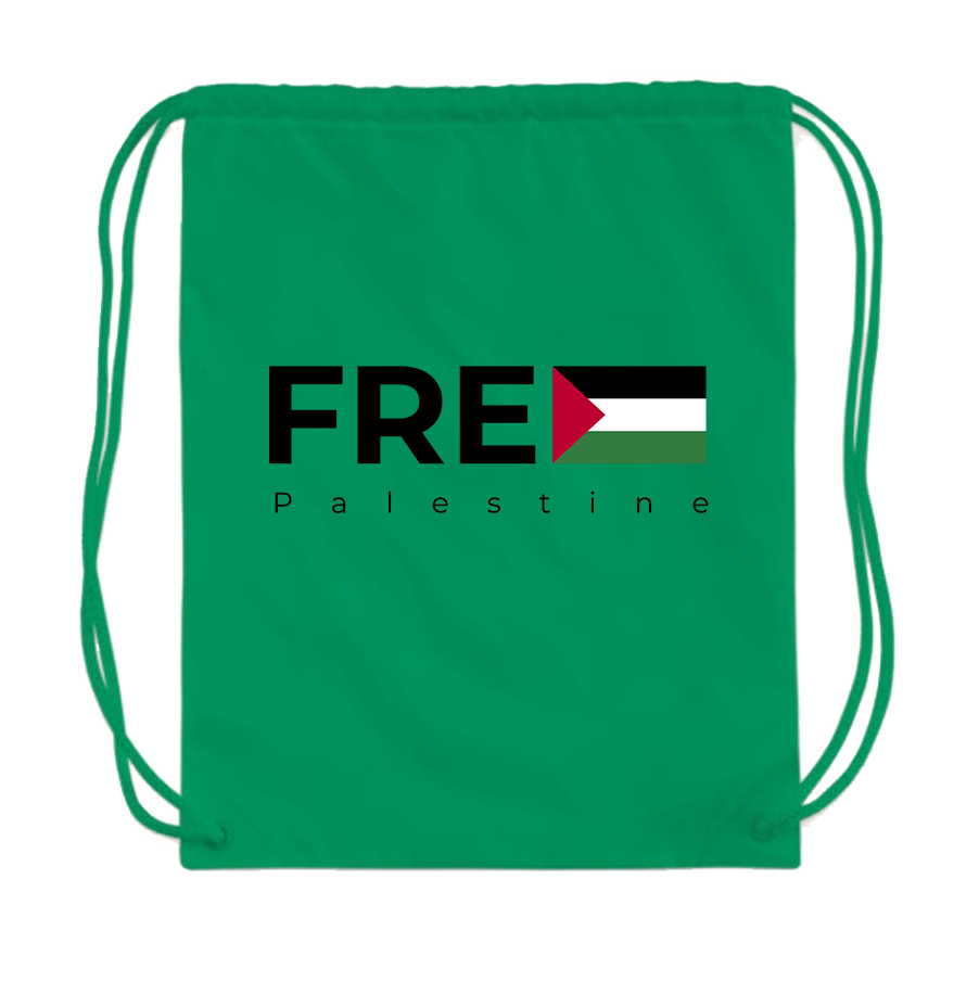 Free Palestine  Drawstring Bag