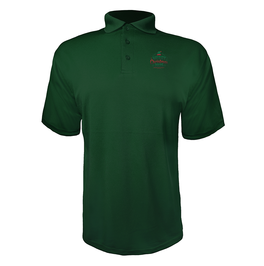 Men's Merry Christmas 2025 Polyester Polos