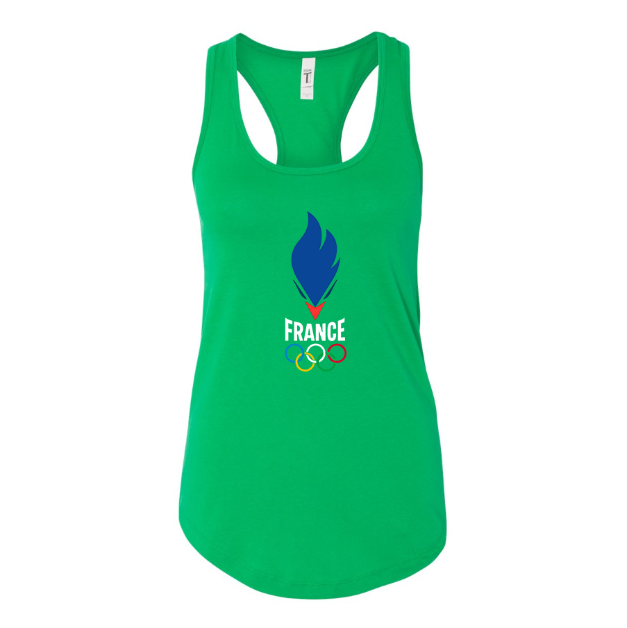 Women's France Olympia 2024 Racerback Tank Top