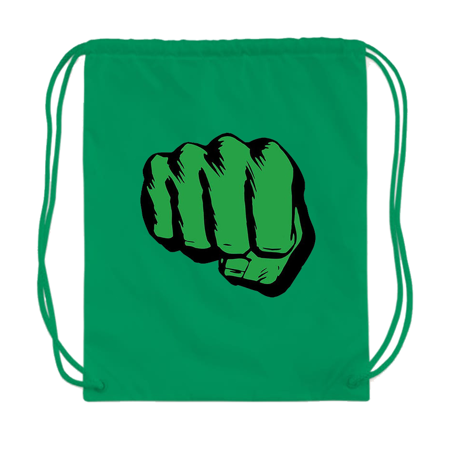 Hulk Punch Drawstring Bag