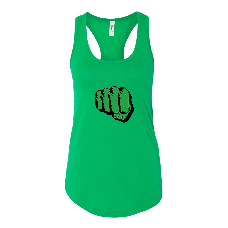 Women's Hulk Punch Racerback Tank Top Shirt – Tee