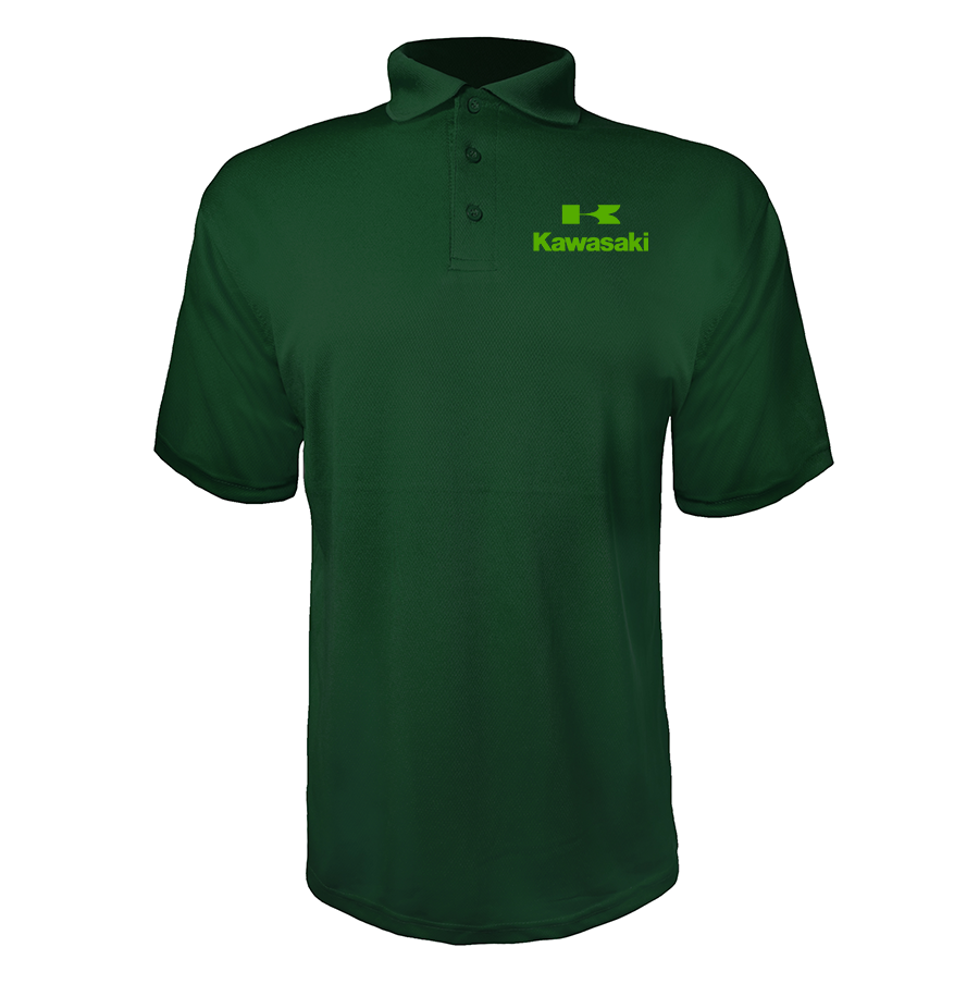 Men's Kawasaki Bike Motorcycle Polyester Polos