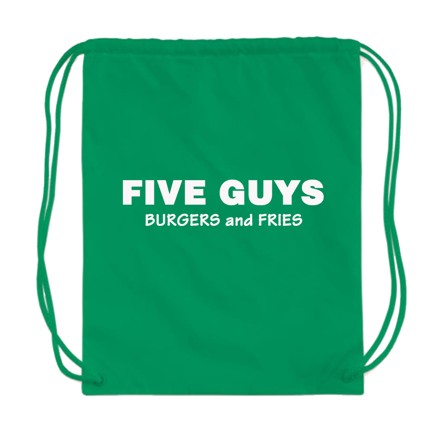 Five Guys Drawstring Bag